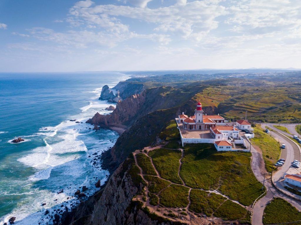 Cabo da roca cliffs and Ocean