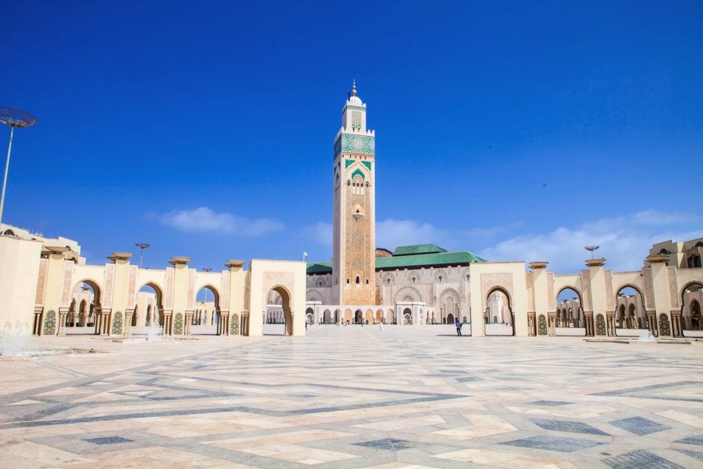 White buildings with tower in Casablanca