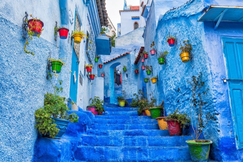 Blue buildings in Chefchaouen