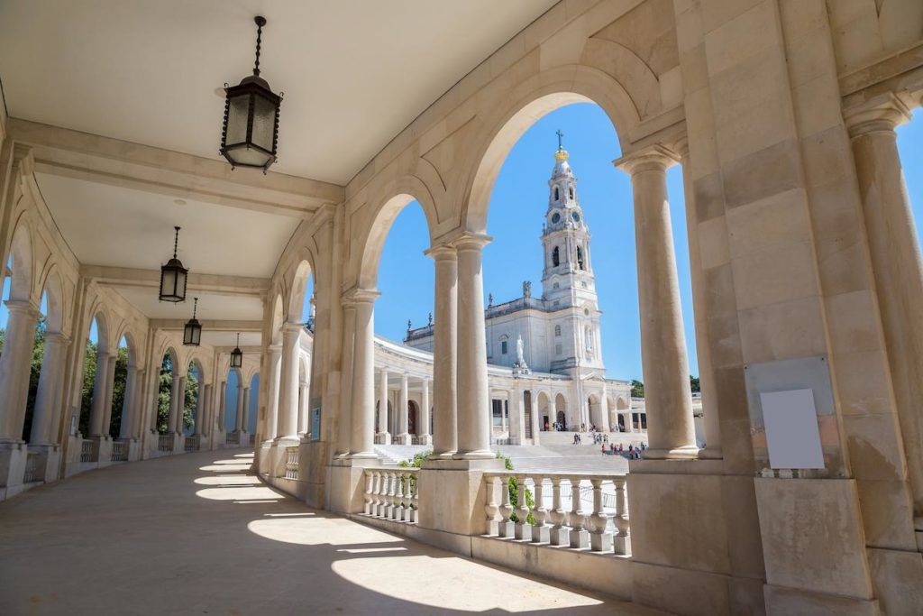 The white walls of Fatima sanctuary