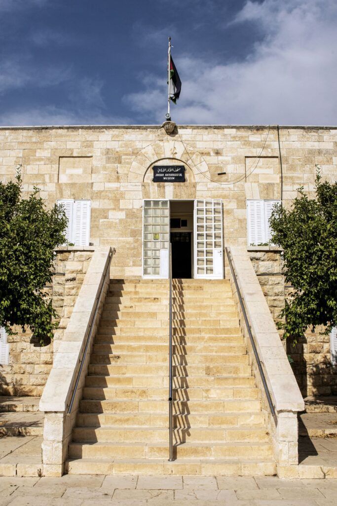 stairs of the Jordanian Archaeological Museum during daytime
