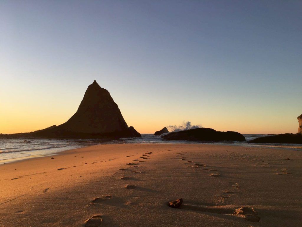 Martins beach at sunset