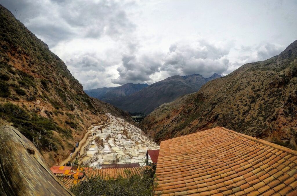 Maras salt mines and green mountains