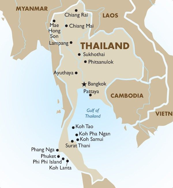 map of Thailand 