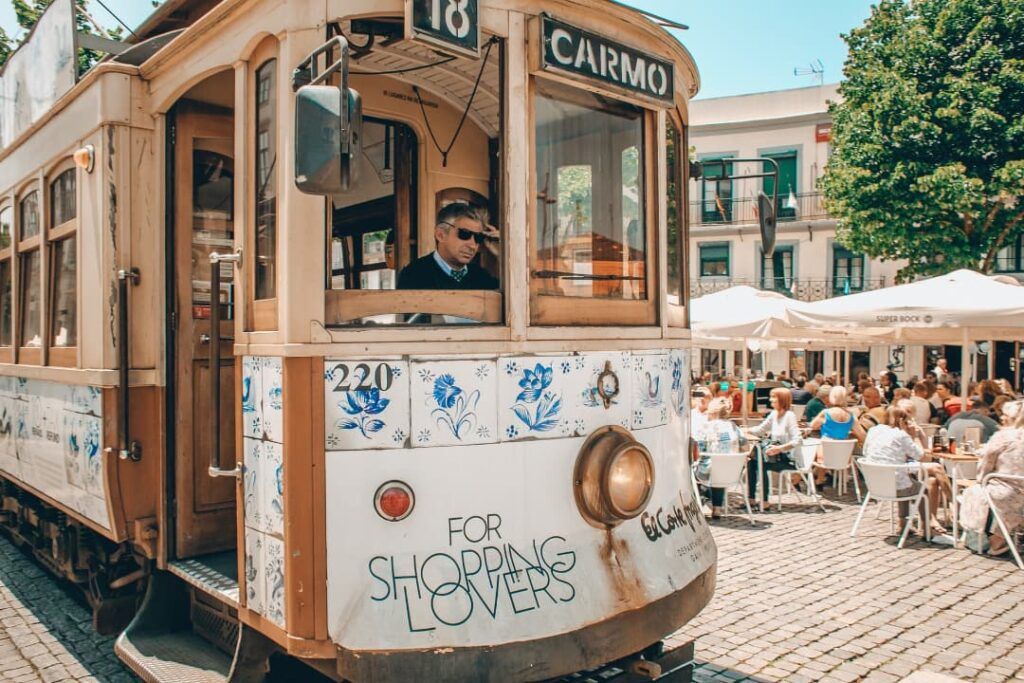 Historic tram in porto