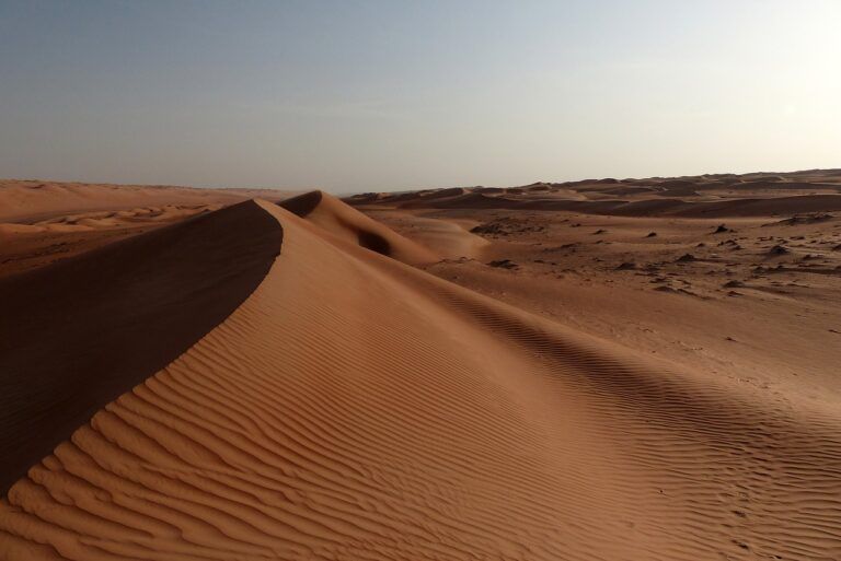 The sand dunes in Oman