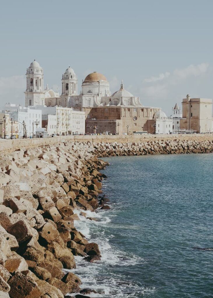 a view of the port city of Cadiz