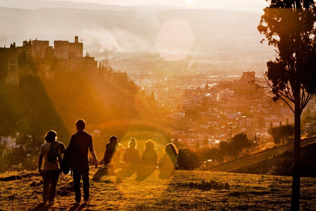 View of the Sacromonte quarter in Granada