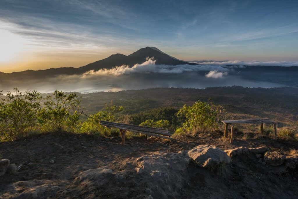 Gunung Batur and Gunung Agung volcanoes