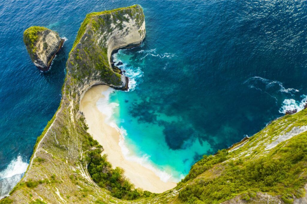 Image from the top of the Lombok islands, the Gili or Nusa Penida