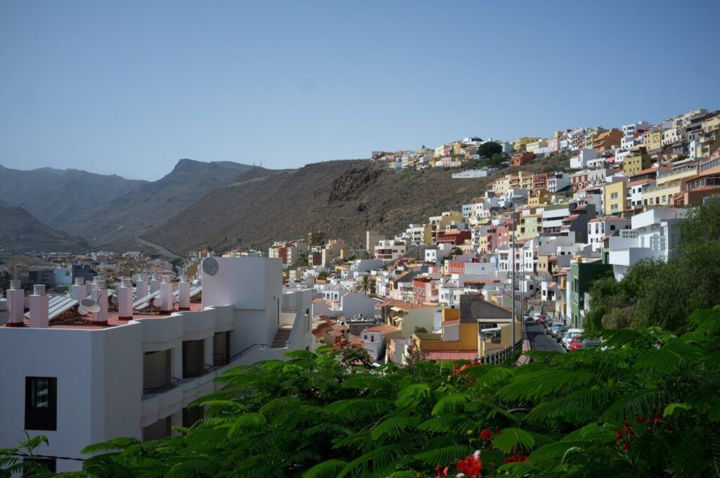 The little white houses perched on the mountains of La Gomera