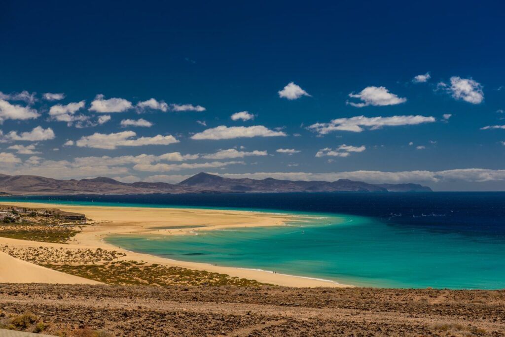 The turquoise sea and beaches of Fuerteventura