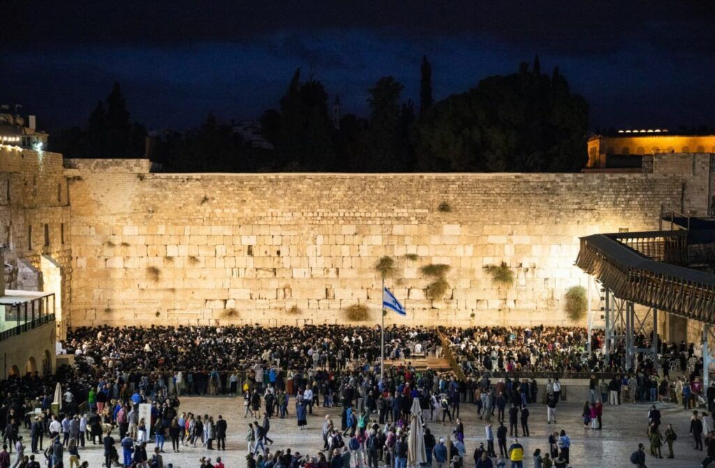 Picture of the Wailing Wall, one of the most visited places in Israel