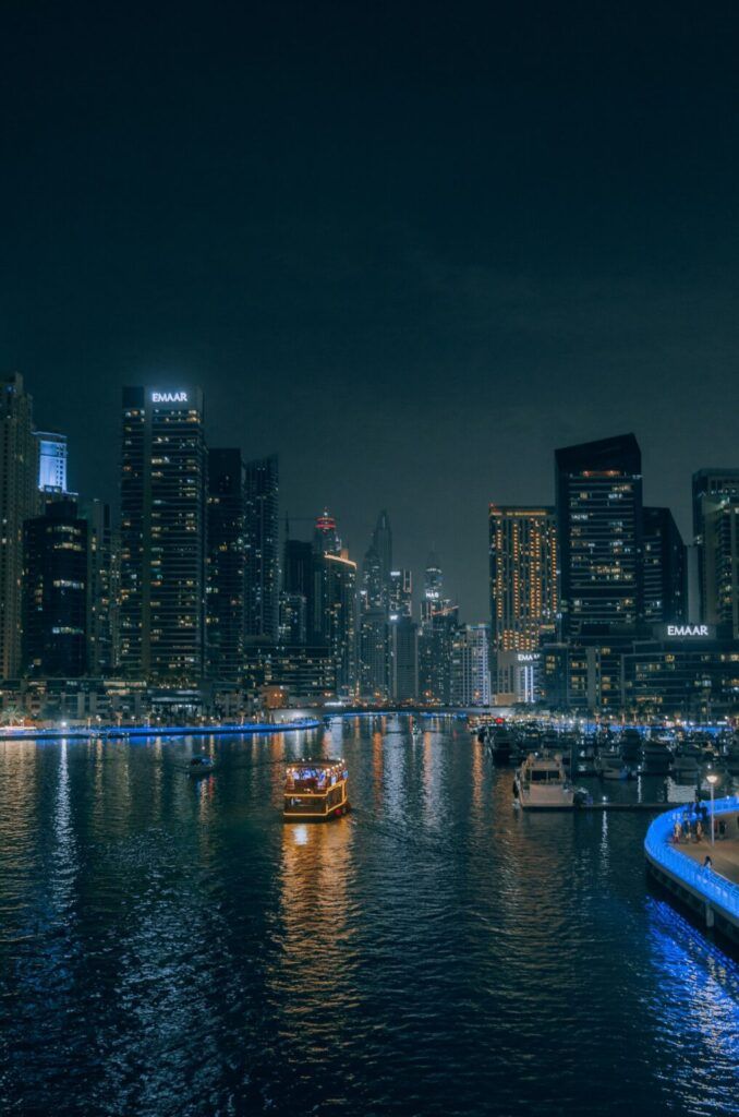 Dubai Marina in the evening