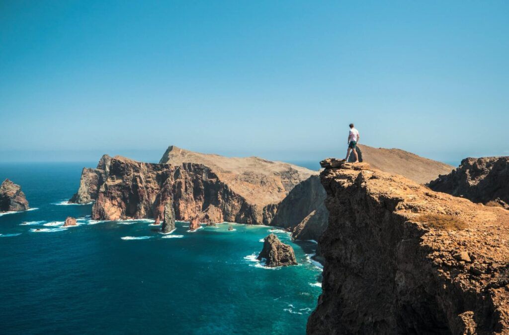 Ocean view from the rocks of Madeira