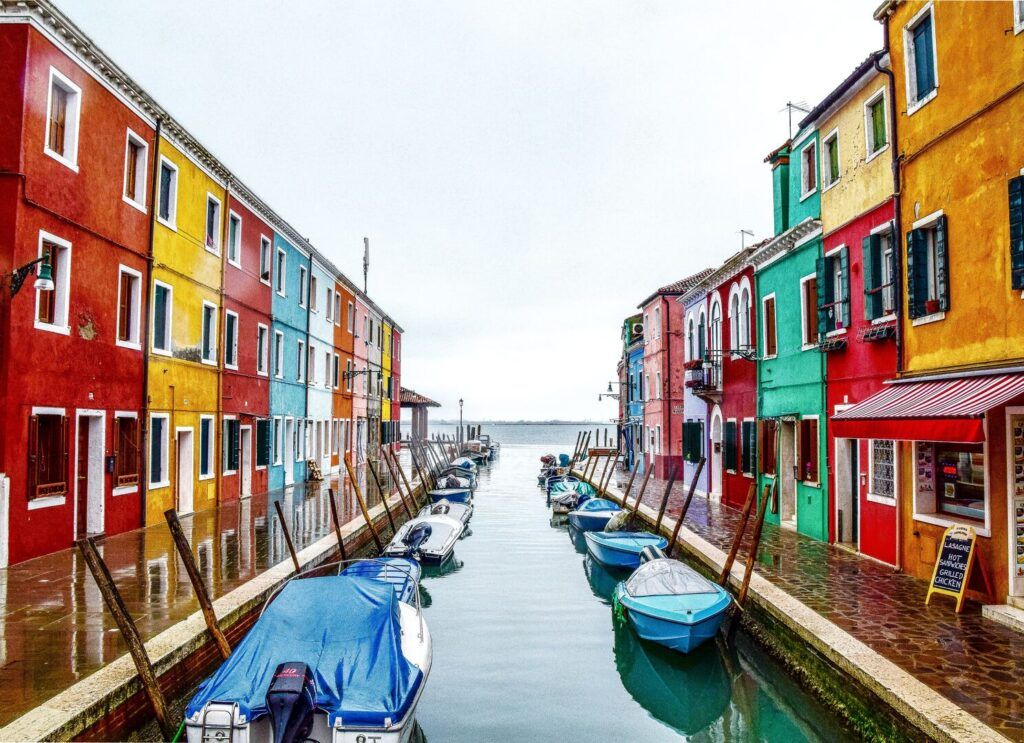 A view from a canal in Venice