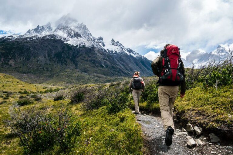people trekking in patagonia