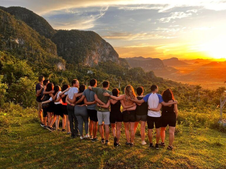 Group photo admiring the sunset.