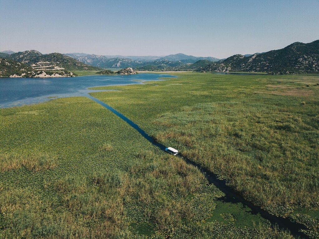 Scenic view of Lake Skadar, Montenegro