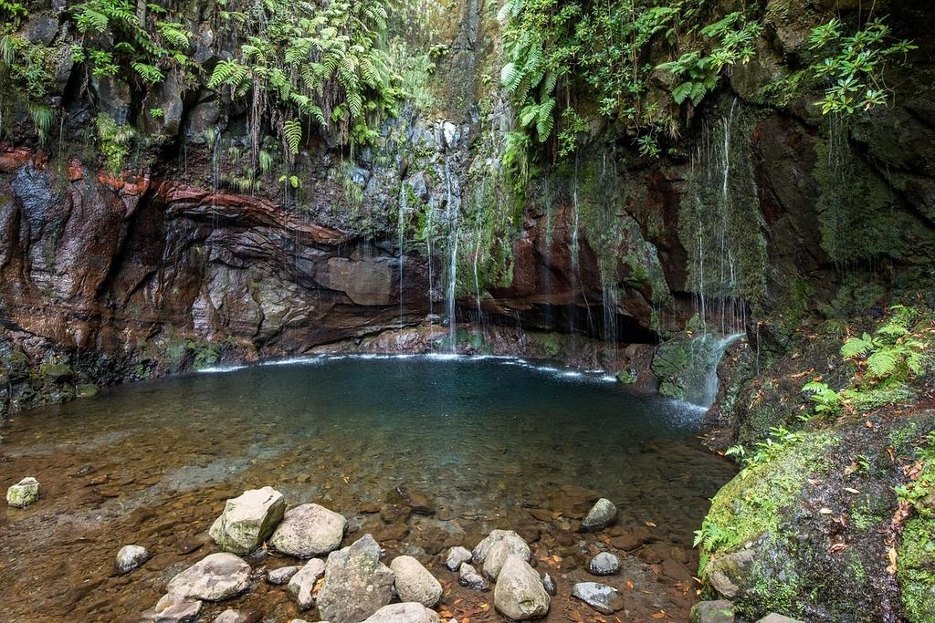 A hidden waterfall in Madeira