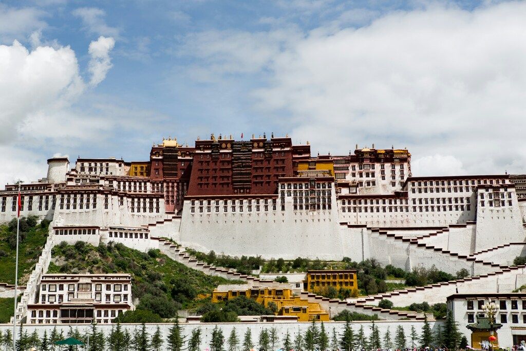 Potala Palace in Lhasa, Tibet, a UNESCO World Heritage Site and spiritual symbol.