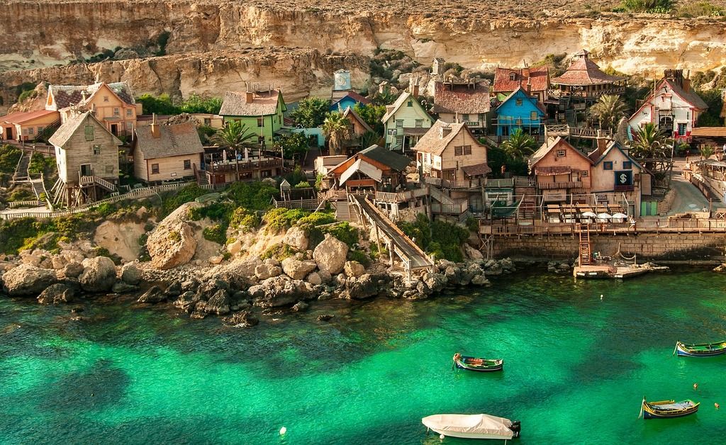 Popeye Village, colorful film set village on the Maltese coast
