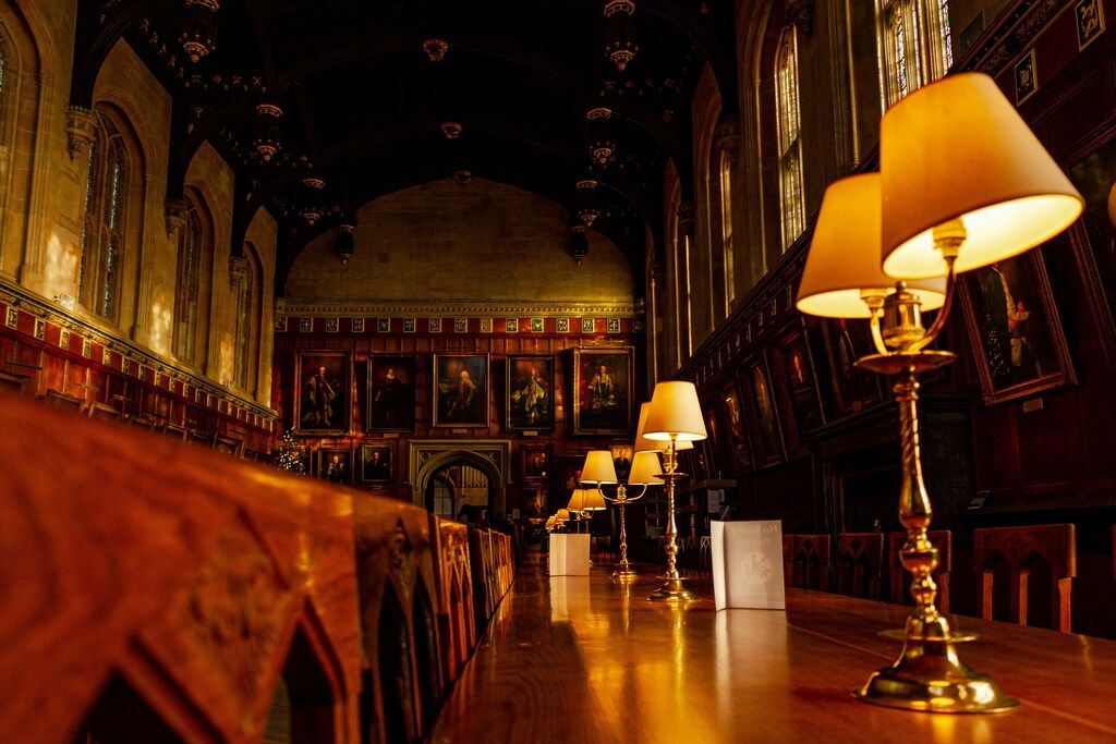 The Great Hall at Christ Church College, inspiration for Hogwarts' dining hall