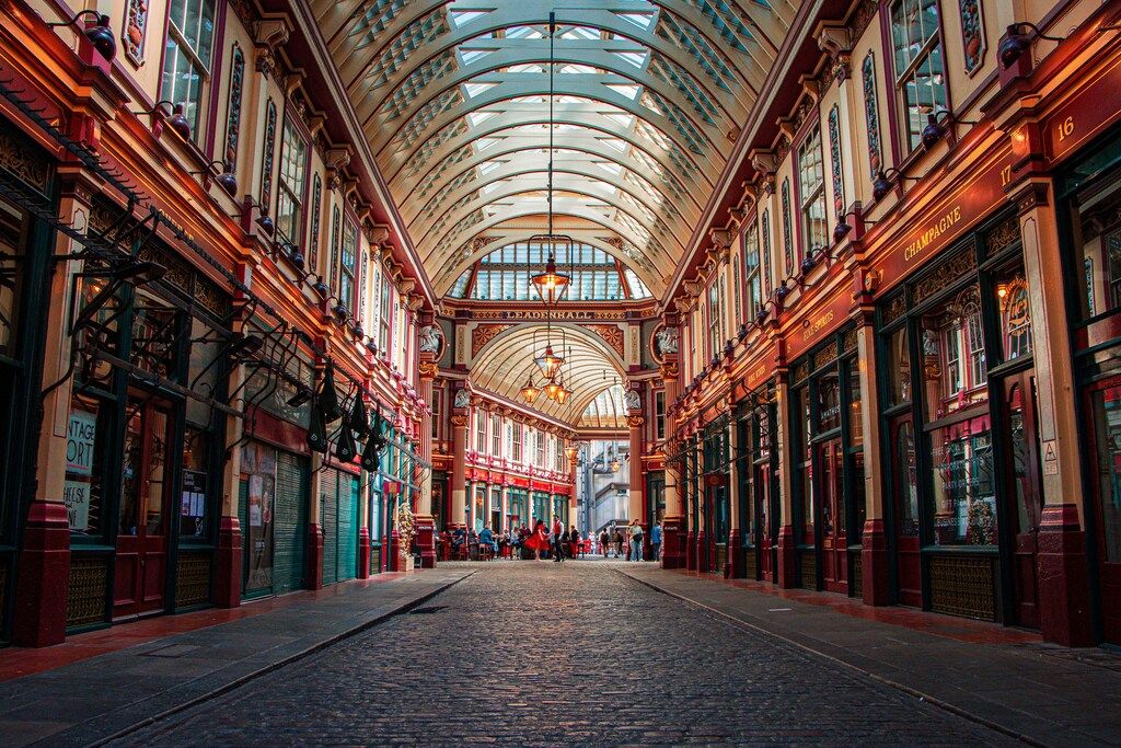 Leadenhall Market in London, inspiration for Diagon Alley