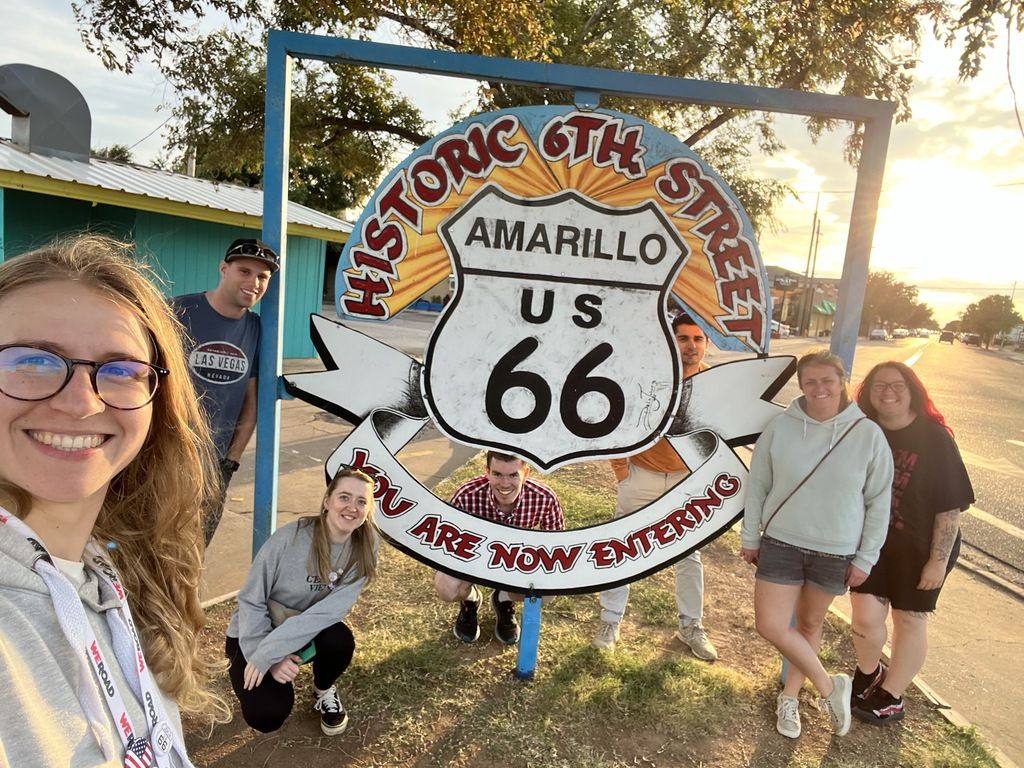 Driving across the iconic Route 66