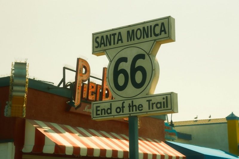 Santa Monica Route 66 sign